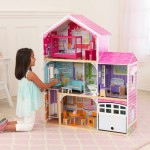 Casuta mare din lemn Avery DollHouse KidKraft de joaca cu papusi - cu sunete si lumini